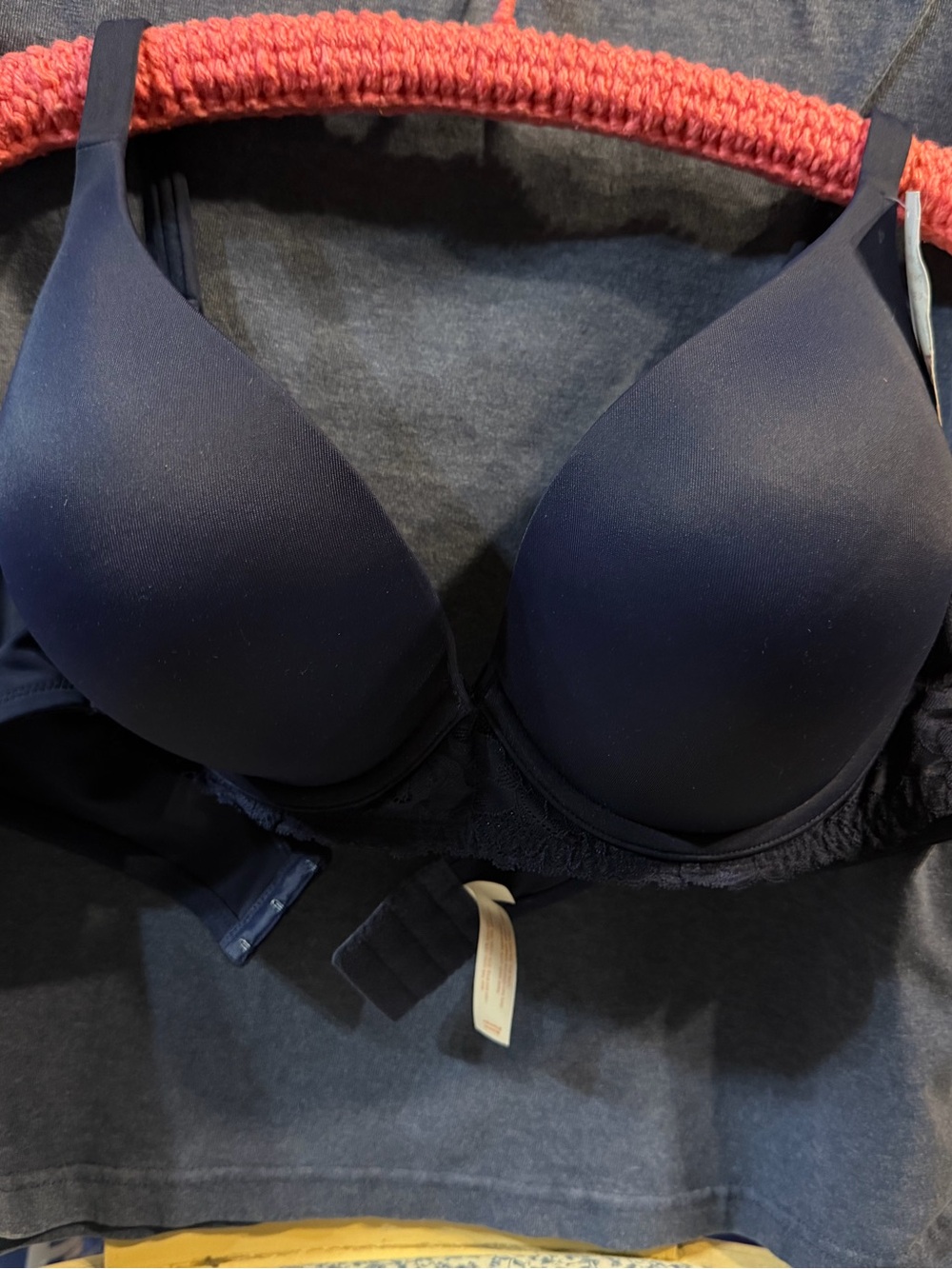 Cacique navy blue Padded Underwire T-Shirt Bra